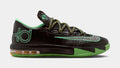 Zoom KD 6 Night Vision Grade School Basketball Shoes (Black/Multicolor/Light Lucid Green) Free Shipping - sneakers