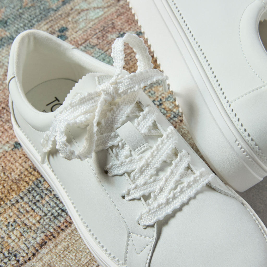 Womens Izzy Lace-Up Sneaker White Faux Leather - sneakers - view 2